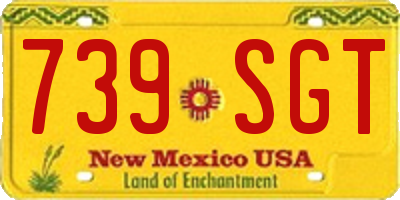 NM license plate 739SGT