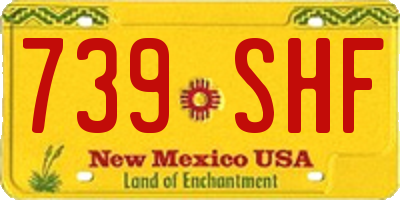 NM license plate 739SHF