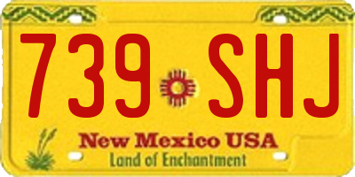 NM license plate 739SHJ