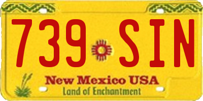 NM license plate 739SIN