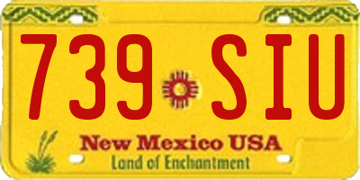 NM license plate 739SIU