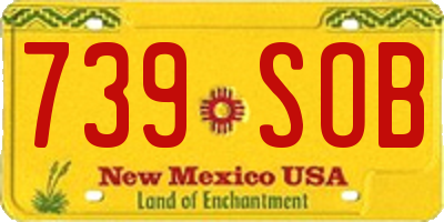 NM license plate 739SOB