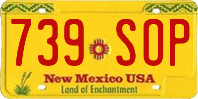 NM license plate 739SOP