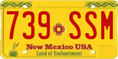 NM license plate 739SSM