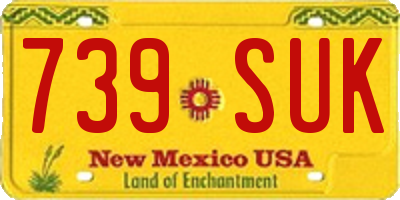 NM license plate 739SUK