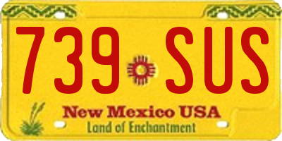 NM license plate 739SUS