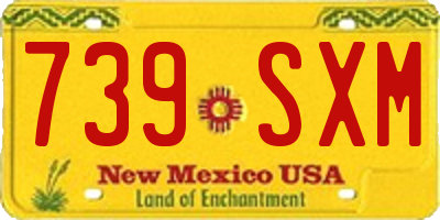 NM license plate 739SXM
