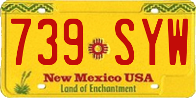 NM license plate 739SYW