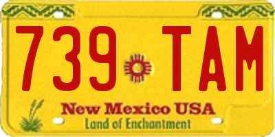 NM license plate 739TAM