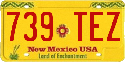 NM license plate 739TEZ