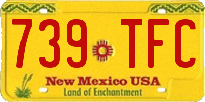 NM license plate 739TFC