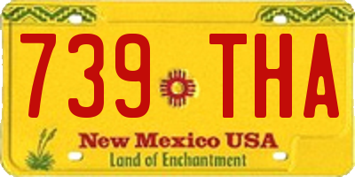NM license plate 739THA