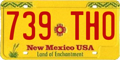 NM license plate 739THO