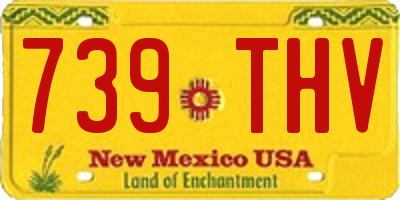 NM license plate 739THV