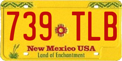 NM license plate 739TLB