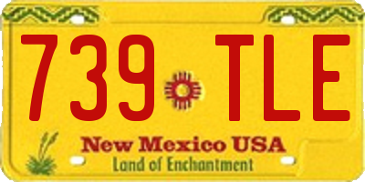 NM license plate 739TLE