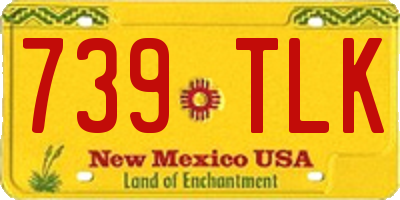 NM license plate 739TLK