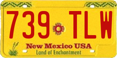 NM license plate 739TLW