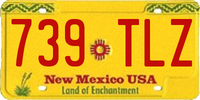 NM license plate 739TLZ