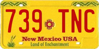 NM license plate 739TNC