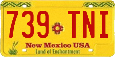 NM license plate 739TNI