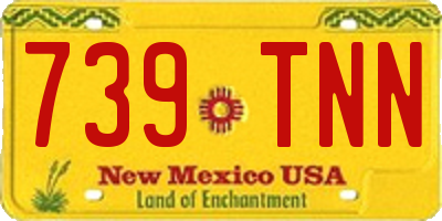 NM license plate 739TNN