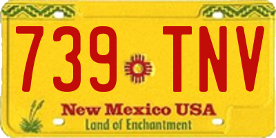 NM license plate 739TNV