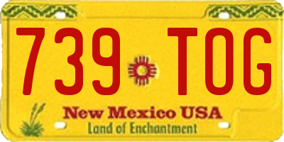 NM license plate 739TOG