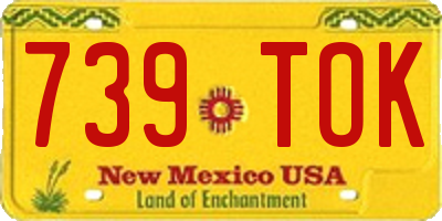 NM license plate 739TOK
