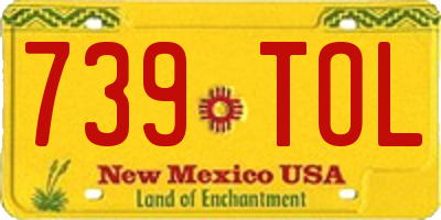 NM license plate 739TOL