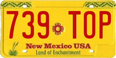 NM license plate 739TOP