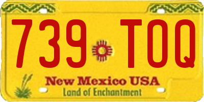 NM license plate 739TOQ
