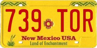 NM license plate 739TOR