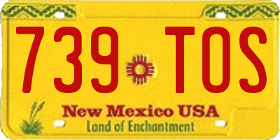 NM license plate 739TOS