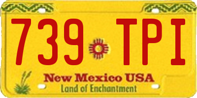 NM license plate 739TPI