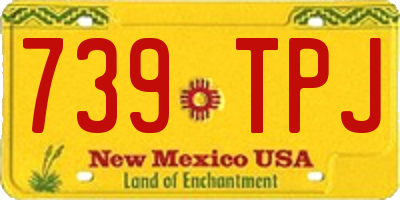 NM license plate 739TPJ