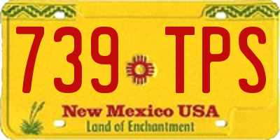 NM license plate 739TPS