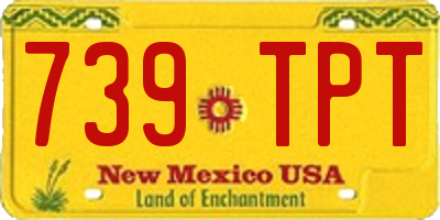 NM license plate 739TPT