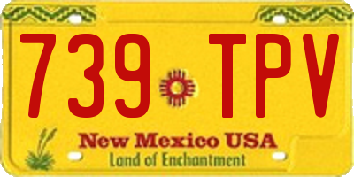 NM license plate 739TPV