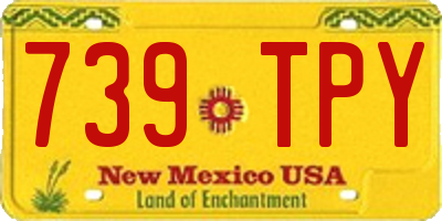 NM license plate 739TPY
