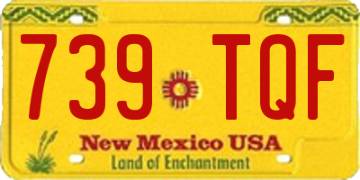 NM license plate 739TQF
