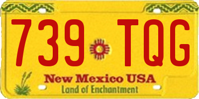 NM license plate 739TQG