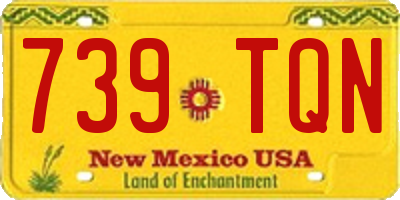 NM license plate 739TQN