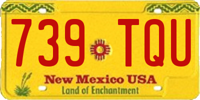 NM license plate 739TQU