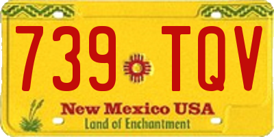 NM license plate 739TQV