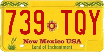NM license plate 739TQY