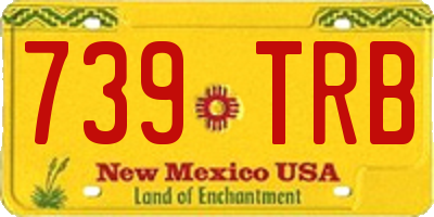 NM license plate 739TRB