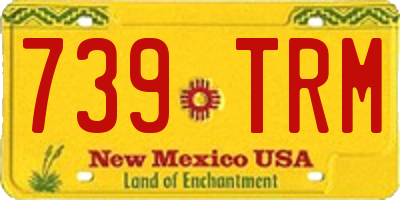 NM license plate 739TRM
