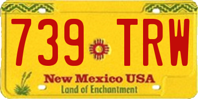 NM license plate 739TRW