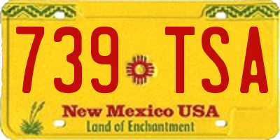 NM license plate 739TSA